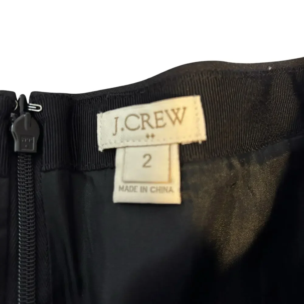 J.Crew‎ Black Flared Mini Skirt – Lined, Size 2, Classic Fit